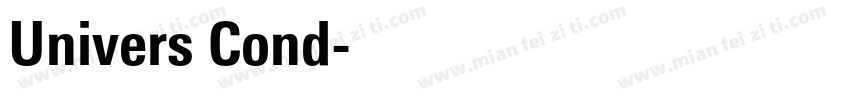 Univers Cond字体转换